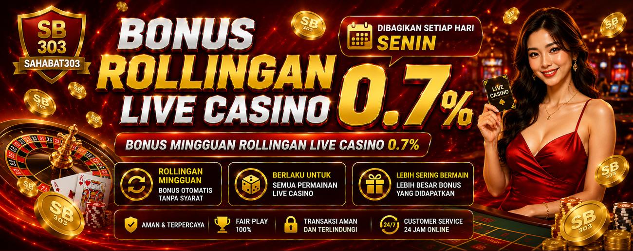 BONUS ROLLINGAN LIVE CASINO 0.7 % BONUS ROLLINGAN LIVE CASINO 0.7 %